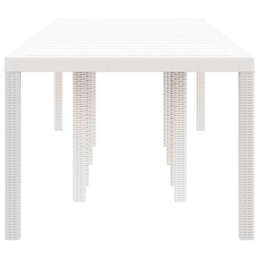 Havemøbel Bord Hvid 300 x 100 x 73 cm polyrattan