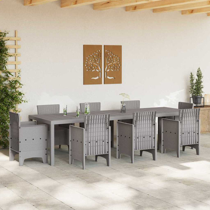 Havemøbel Bord Lysegrå 300 x 100 x 73 cm polyrattan