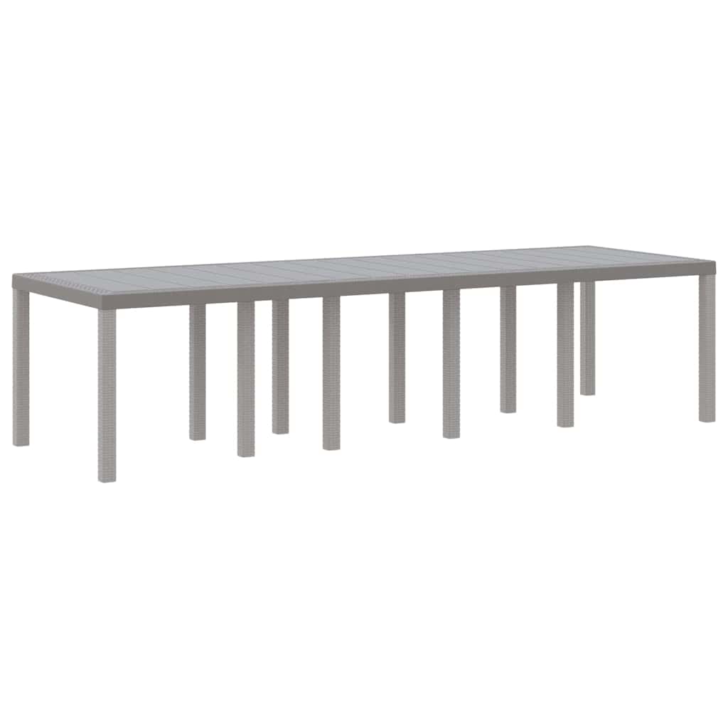 Havemøbel Bord Lysegrå 300 x 100 x 73 cm polyrattan