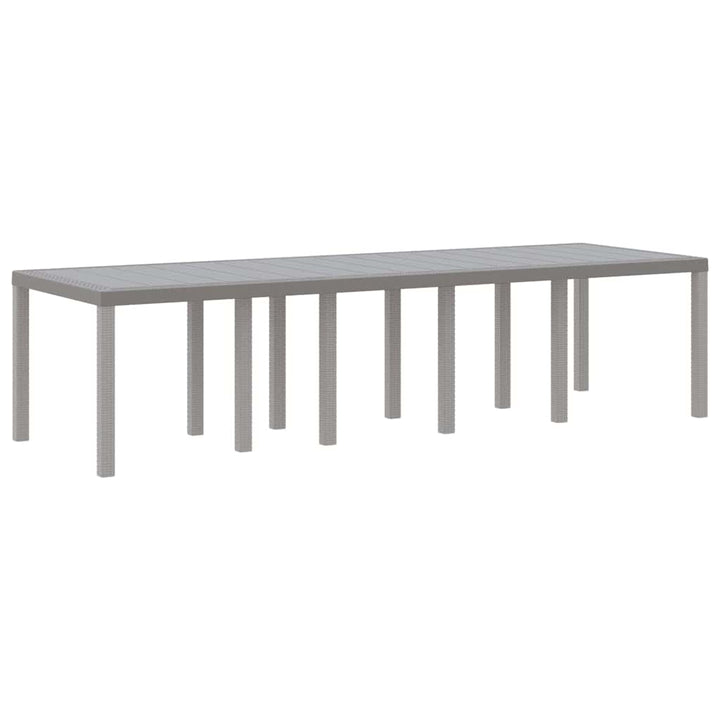 Havemøbel Bord Lysegrå 300 x 100 x 73 cm polyrattan