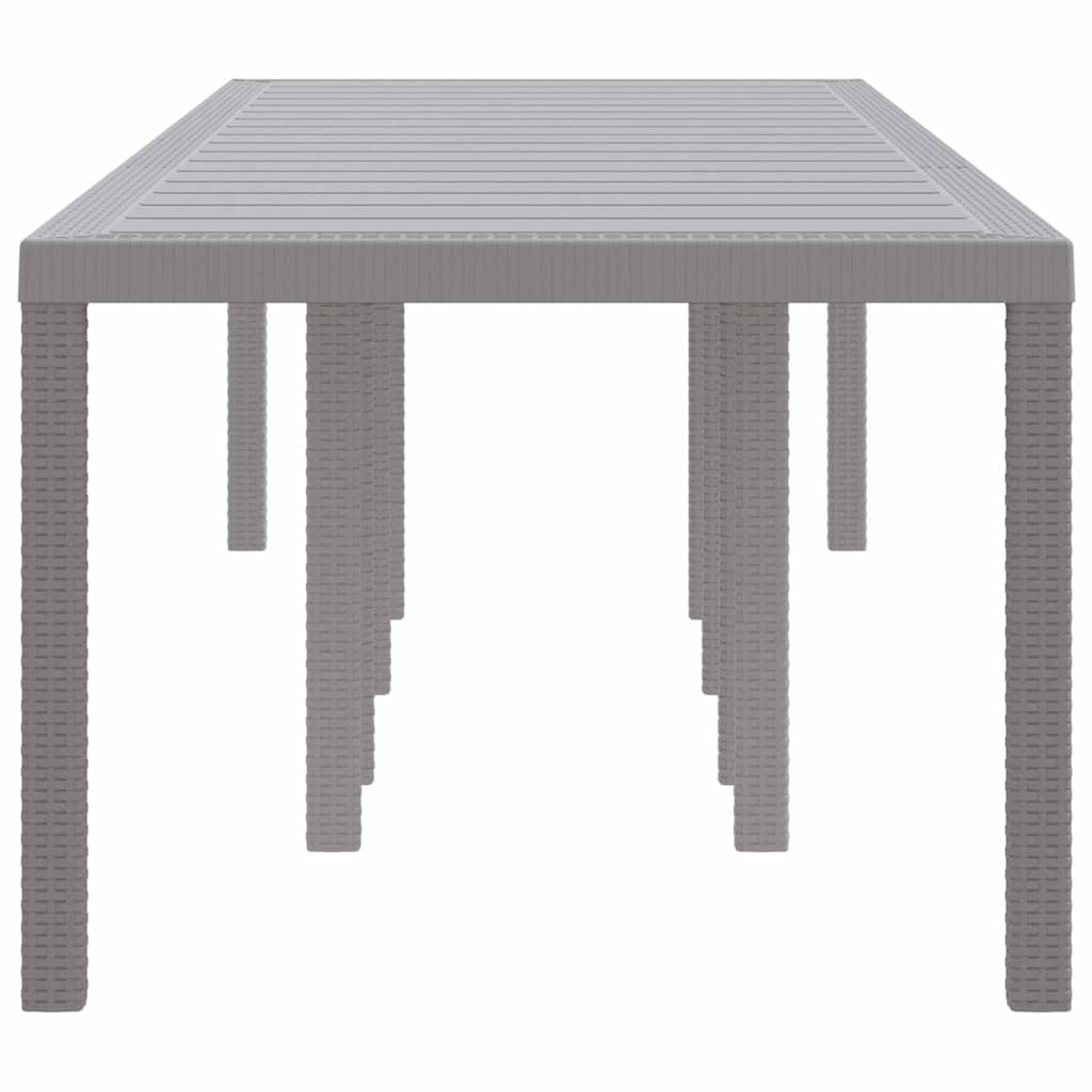 Havemøbel Bord Lysegrå 300 x 100 x 73 cm polyrattan