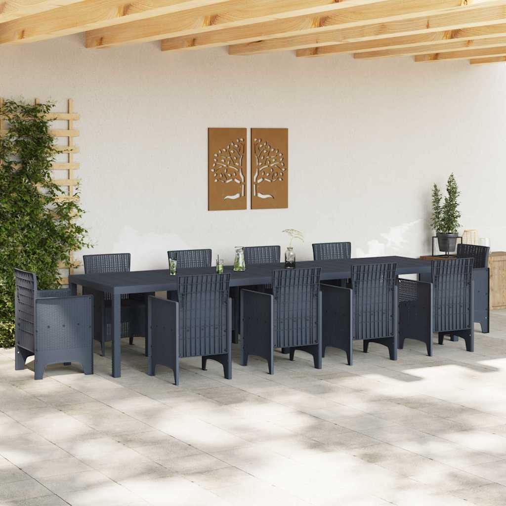 Havemøbel Bord Antracit 350 x 100 x 73 cm polyrattan