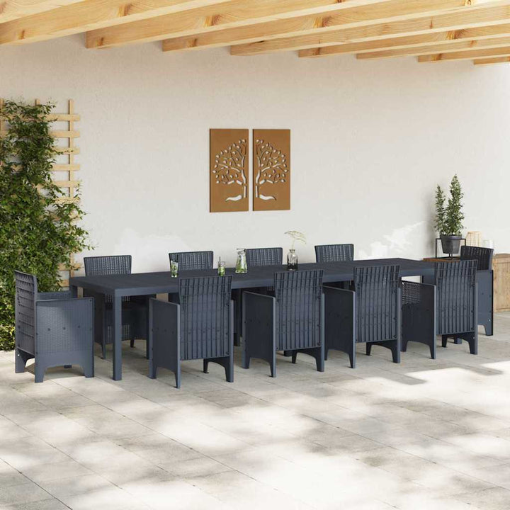 Havemøbel Bord Antracit 350 x 100 x 73 cm polyrattan