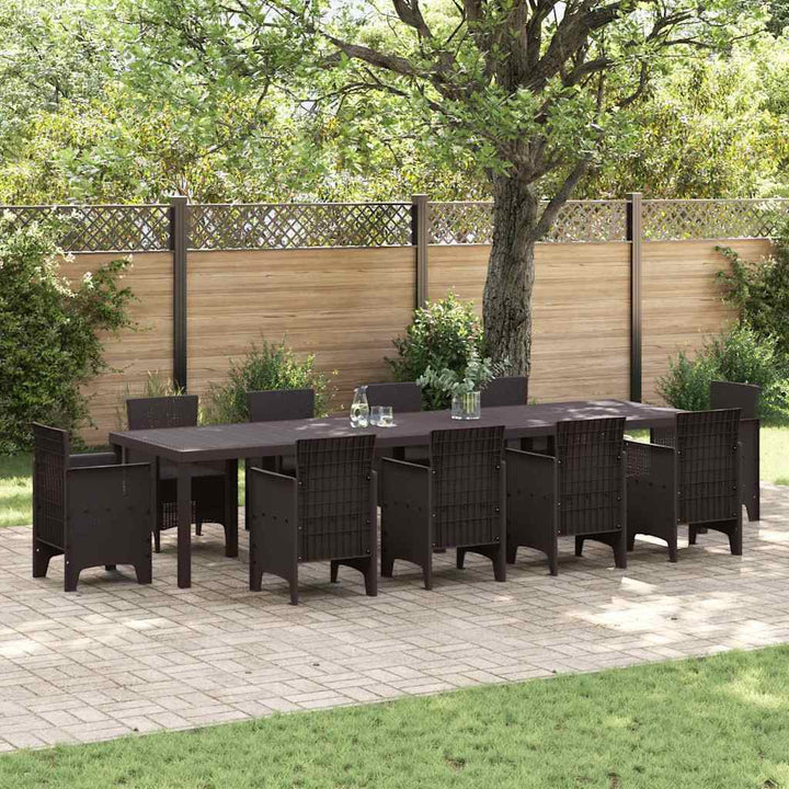 Havemøbel Bord Brun 350 x 100 x 73 cm polyrattan
