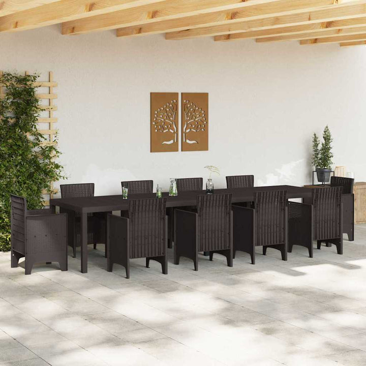 Havemøbel Bord Brun 350 x 100 x 73 cm polyrattan