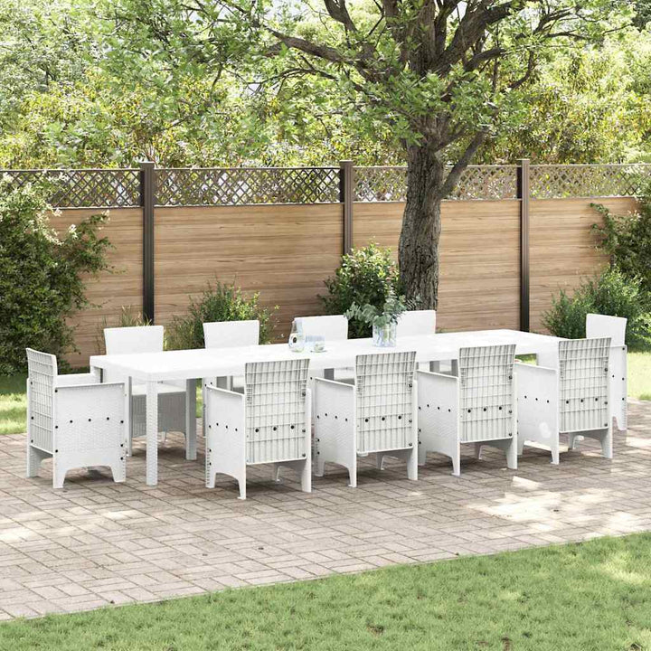 Havemøbel Bord Hvid 350 x 100 x 73 cm polyrattan