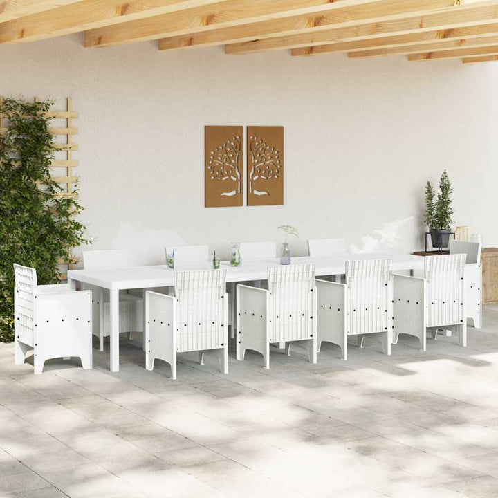 Havemøbel Bord Hvid 350 x 100 x 73 cm polyrattan