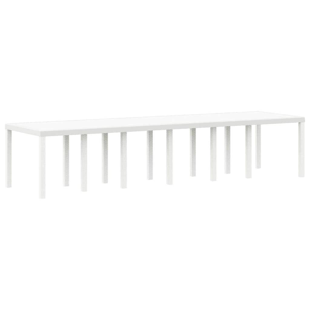 Havemøbel Bord Hvid 350 x 100 x 73 cm polyrattan