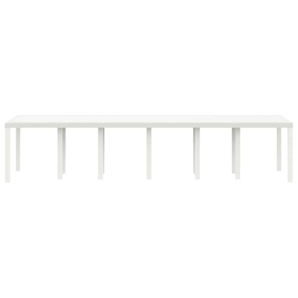 Havemøbel Bord Hvid 350 x 100 x 73 cm polyrattan