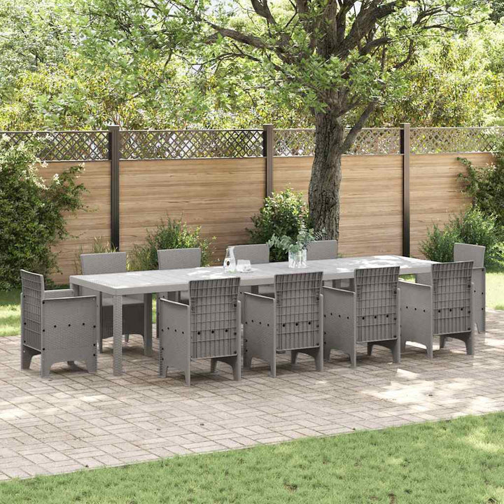 Havemøbel Bord Lysegrå 350 x 100 x 73 cm polyrattan