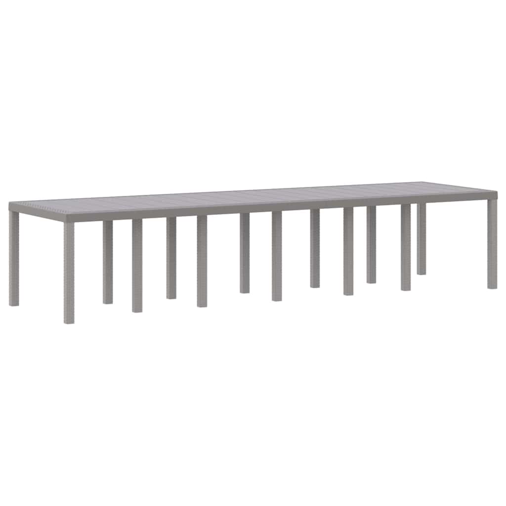 Havemøbel Bord Lysegrå 350 x 100 x 73 cm polyrattan