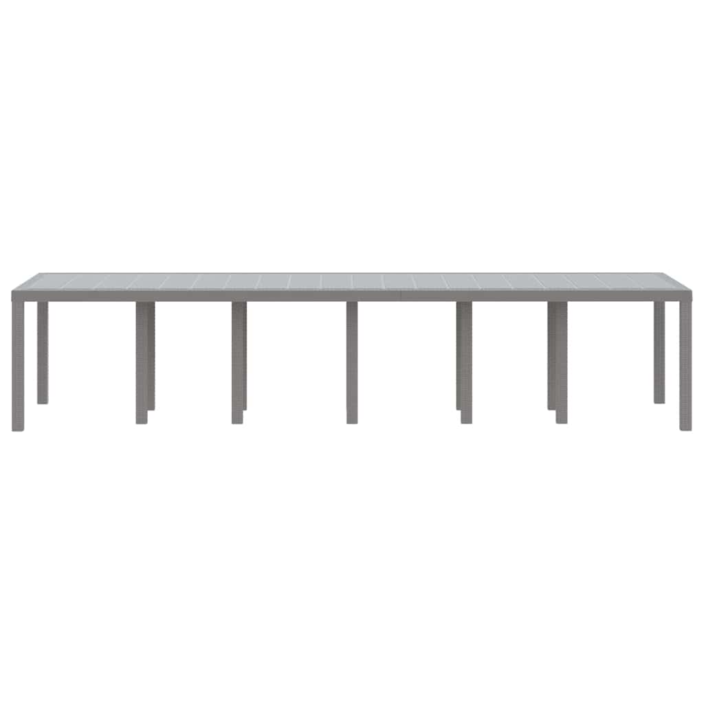 Havemøbel Bord Lysegrå 350 x 100 x 73 cm polyrattan