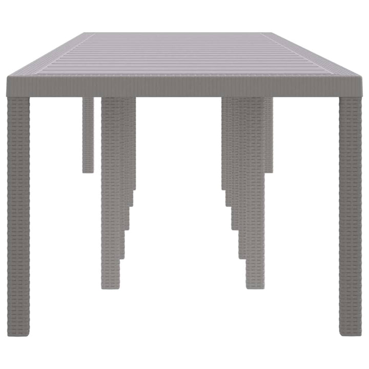 Havemøbel Bord Lysegrå 350 x 100 x 73 cm polyrattan