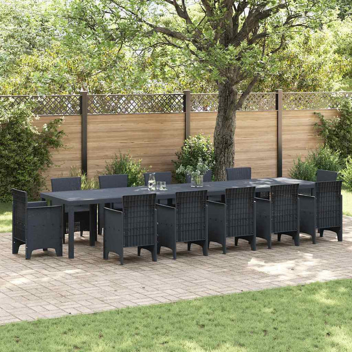 Havemøbel Bord Antracit 400 x 100 x 73 cm polyrattan