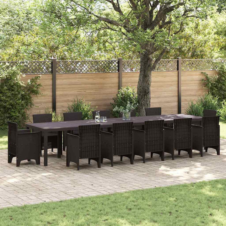 Havemøbel Bord Brun 400 x 100 x 73 cm polyrattan