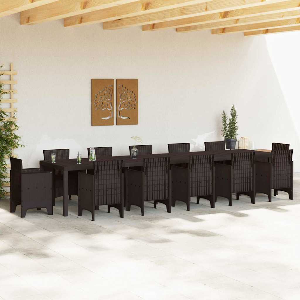 Havemøbel Bord Brun 400 x 100 x 73 cm polyrattan