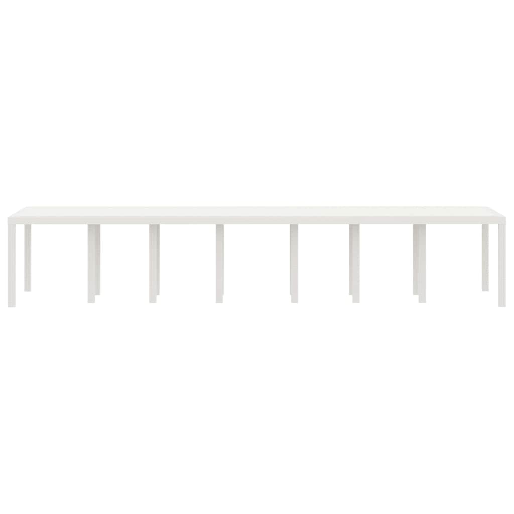 Havemøbel Bord Hvid 400 x 100 x 73 cm polyrattan