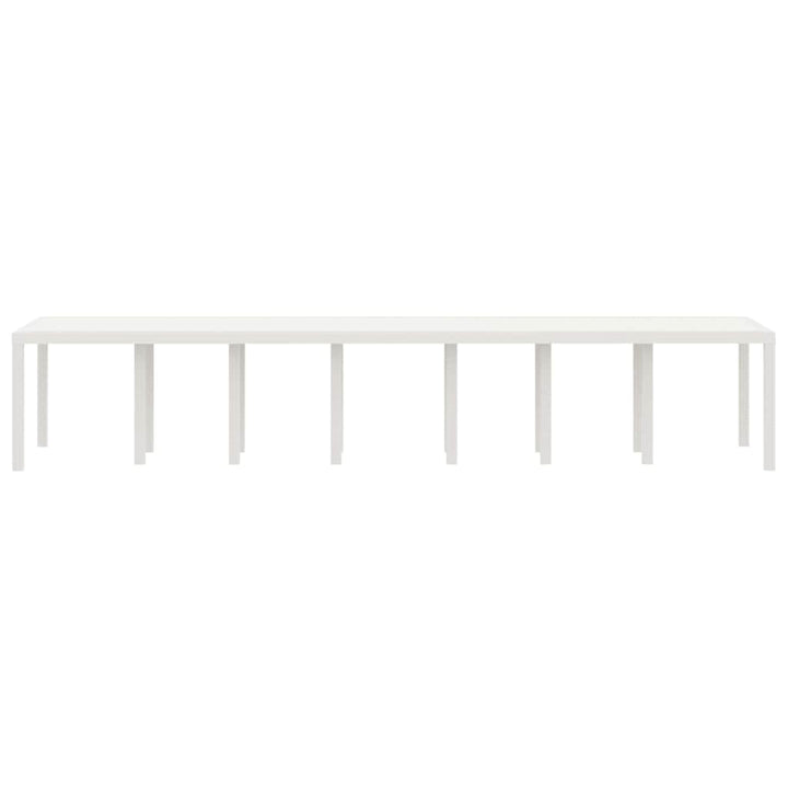 Havemøbel Bord Hvid 400 x 100 x 73 cm polyrattan