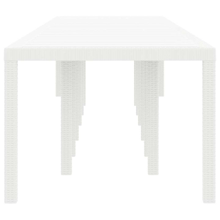 Havemøbel Bord Hvid 400 x 100 x 73 cm polyrattan