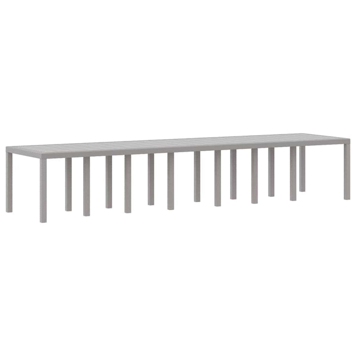 Havemøbel Bord Lysegrå 400 x 100 x 73 cm polyrattan