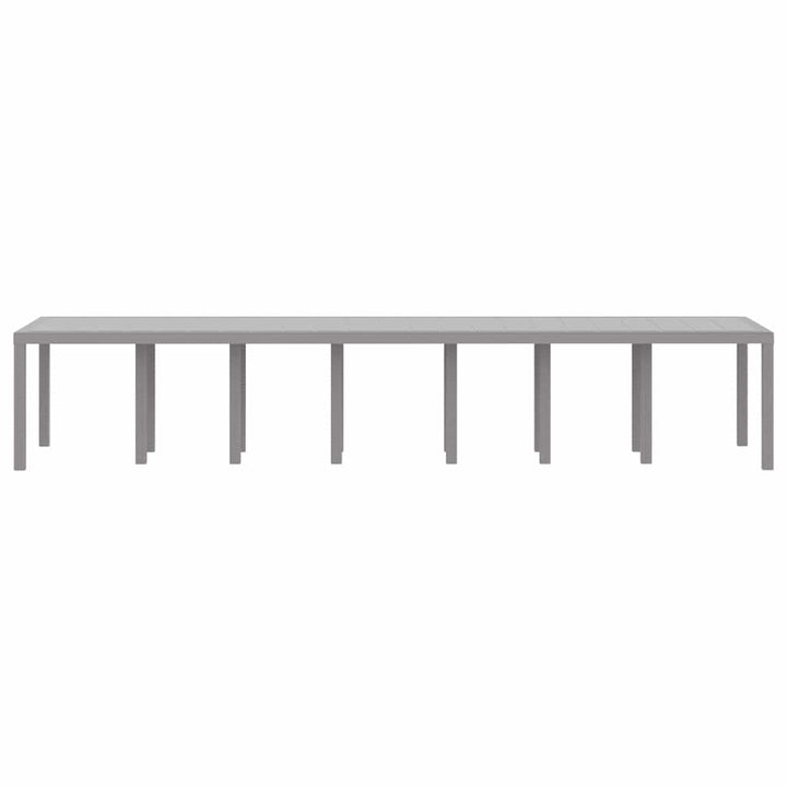 Havemøbel Bord Lysegrå 400 x 100 x 73 cm polyrattan