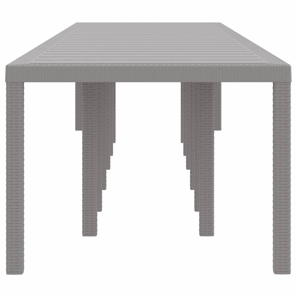 Havemøbel Bord Lysegrå 400 x 100 x 73 cm polyrattan