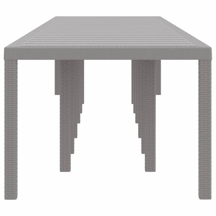 Havemøbel Bord Lysegrå 400 x 100 x 73 cm polyrattan