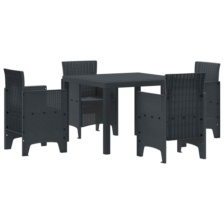 Have Spisebordssæt 5 pcs Antracit Polt rattan