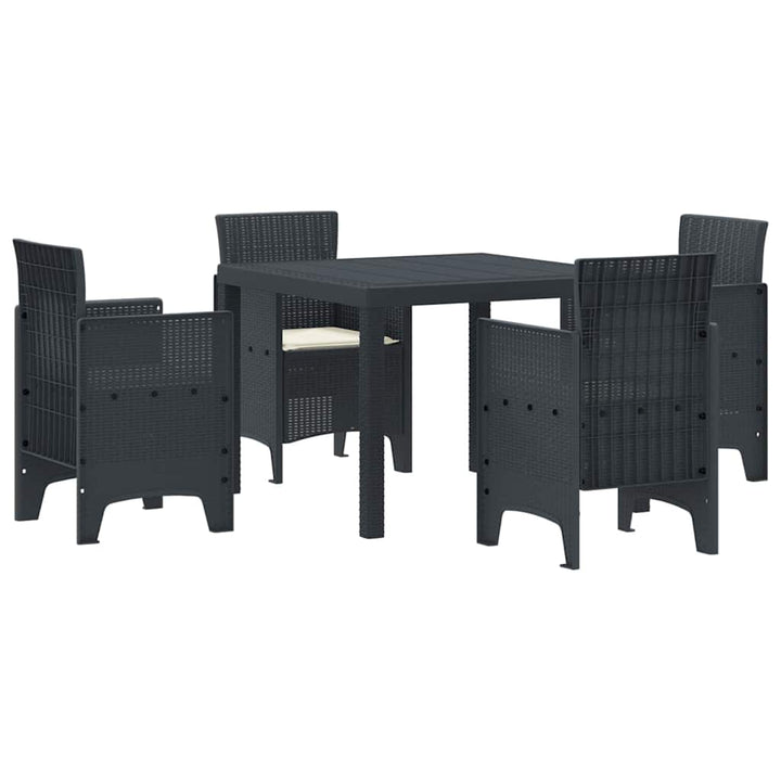 Have Spisebordssæt 5 pcs Antracit Polt rattan