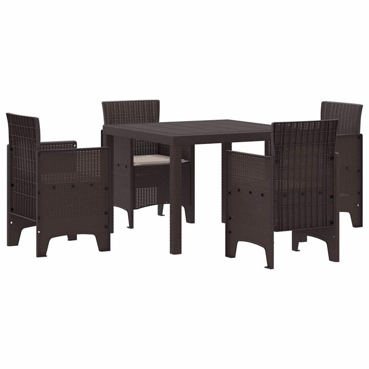 Have Spisebordssæt 5 pcs Brun Polt rattan