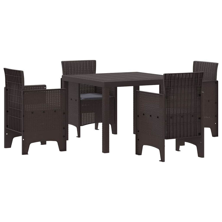 Have Spisebordssæt 5 pcs Brun Polt rattan