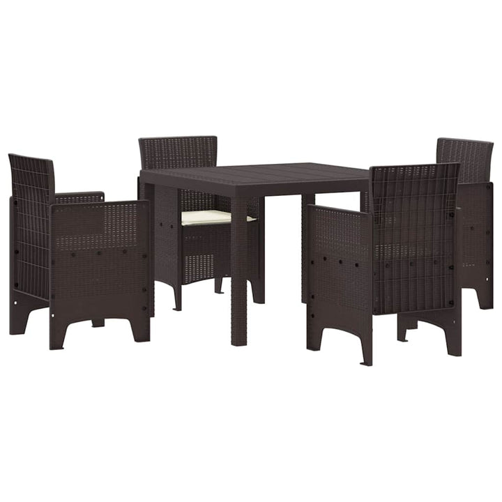 Have Spisebordssæt 5 pcs Brun Polt rattan