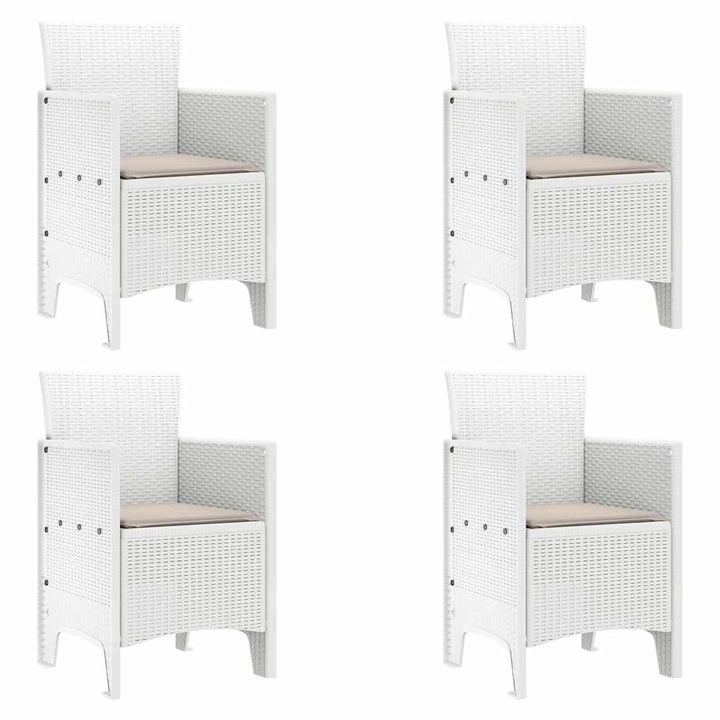 Have Spisebordssæt 5 pcs Hvid Polt rattan