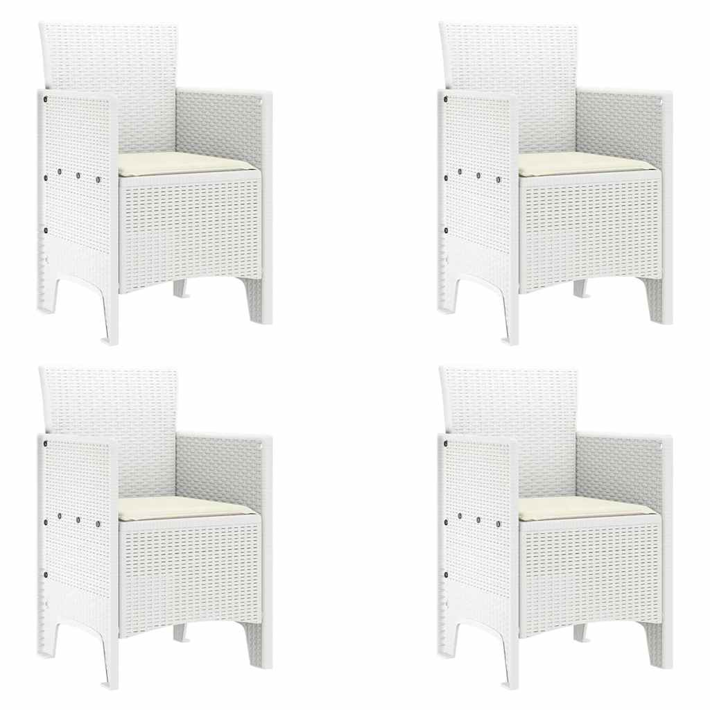 Have Spisebordssæt 5 pcs Hvid Polt rattan