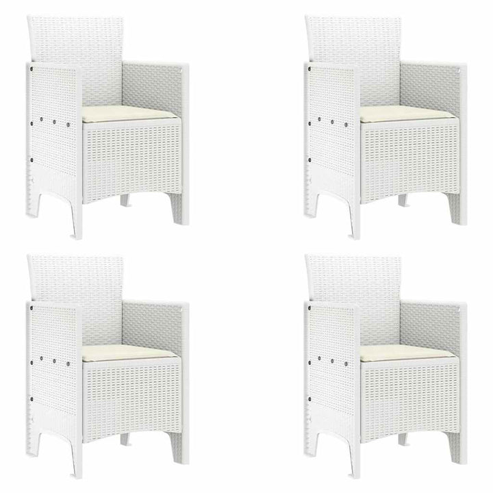 Have Spisebordssæt 5 pcs Hvid Polt rattan