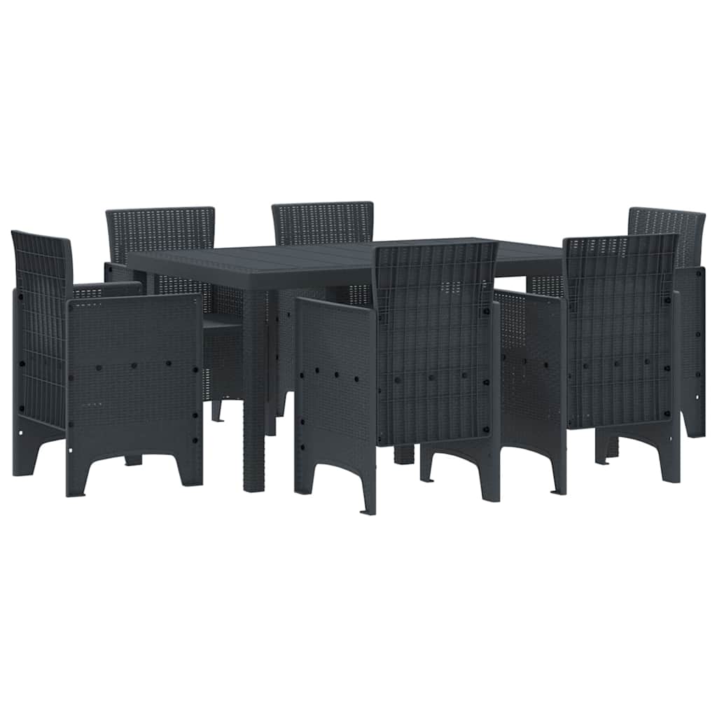 Have Spisebordssæt 7 pcs Antracit Polt rattan