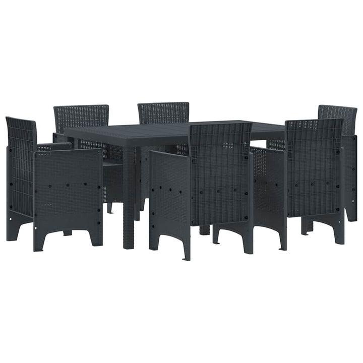 Have Spisebordssæt 7 pcs Antracit Polt rattan
