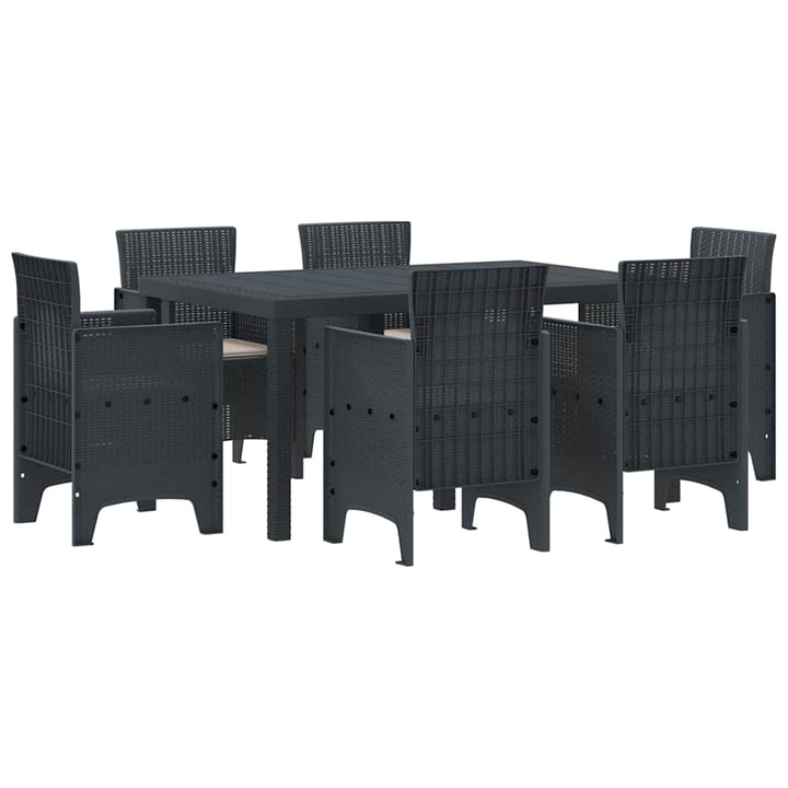 Have Spisebordssæt 7 pcs Antracit Polt rattan