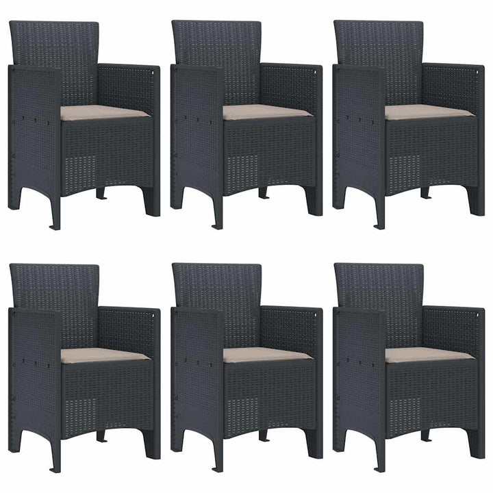 Have Spisebordssæt 7 pcs Antracit Polt rattan
