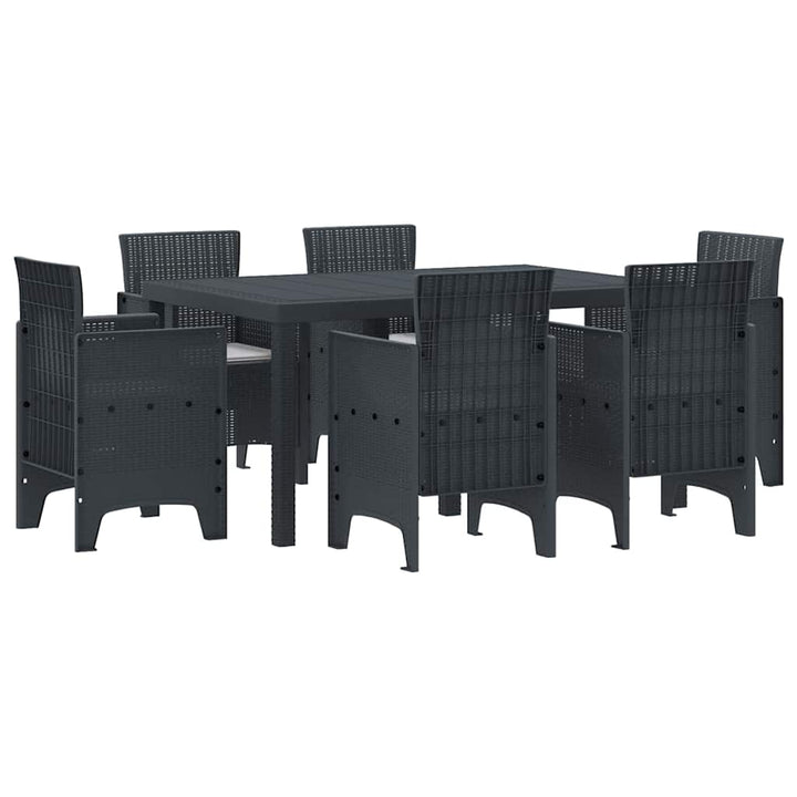 Have Spisebordssæt 7 pcs Antracit Polt rattan