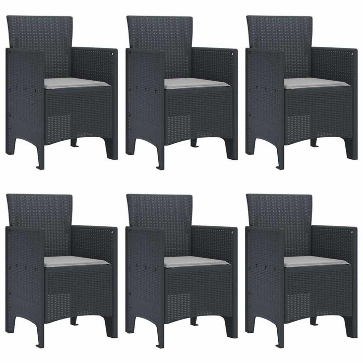 Have Spisebordssæt 7 pcs Antracit Polt rattan