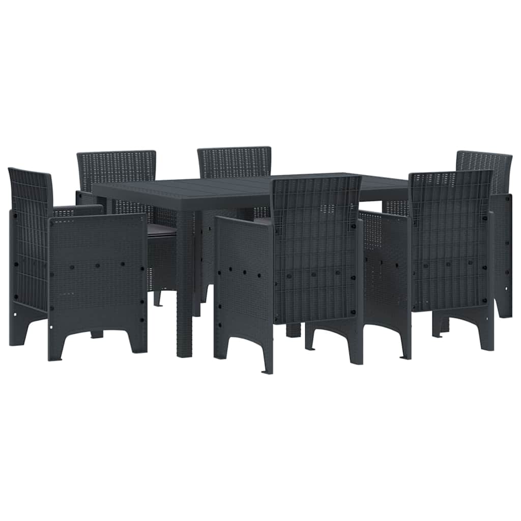 Have Spisebordssæt 7 pcs Antracit Polt rattan