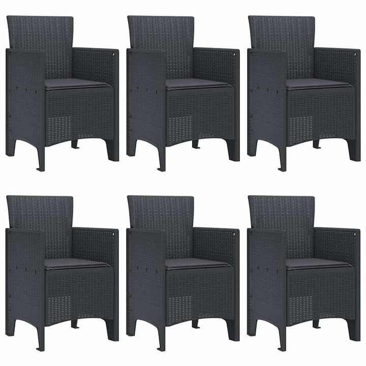 Have Spisebordssæt 7 pcs Antracit Polt rattan