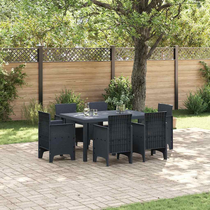 Have Spisebordssæt 7 pcs Antracit Polt rattan