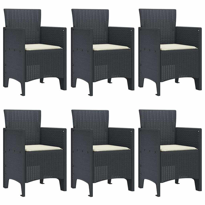 Have Spisebordssæt 7 pcs Antracit Polt rattan