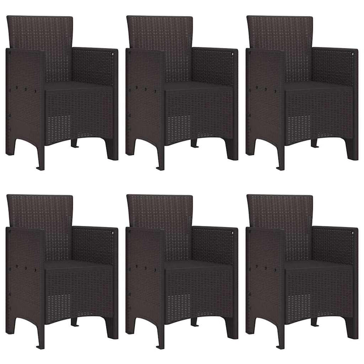 Have Spisebordssæt 7 pcs Brun Polt rattan