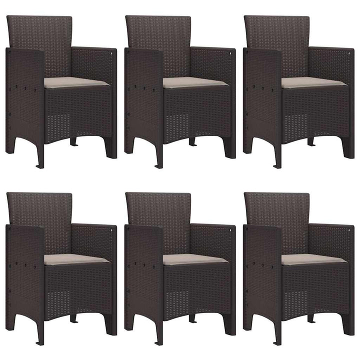 Have Spisebordssæt 7 pcs Brun Polt rattan
