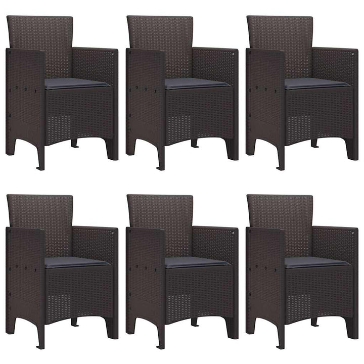 Have Spisebordssæt 7 pcs Brun Polt rattan