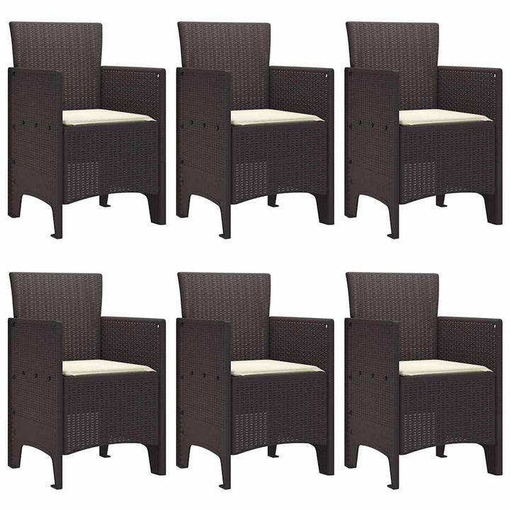 Have Spisebordssæt 7 pcs Brun Polt rattan