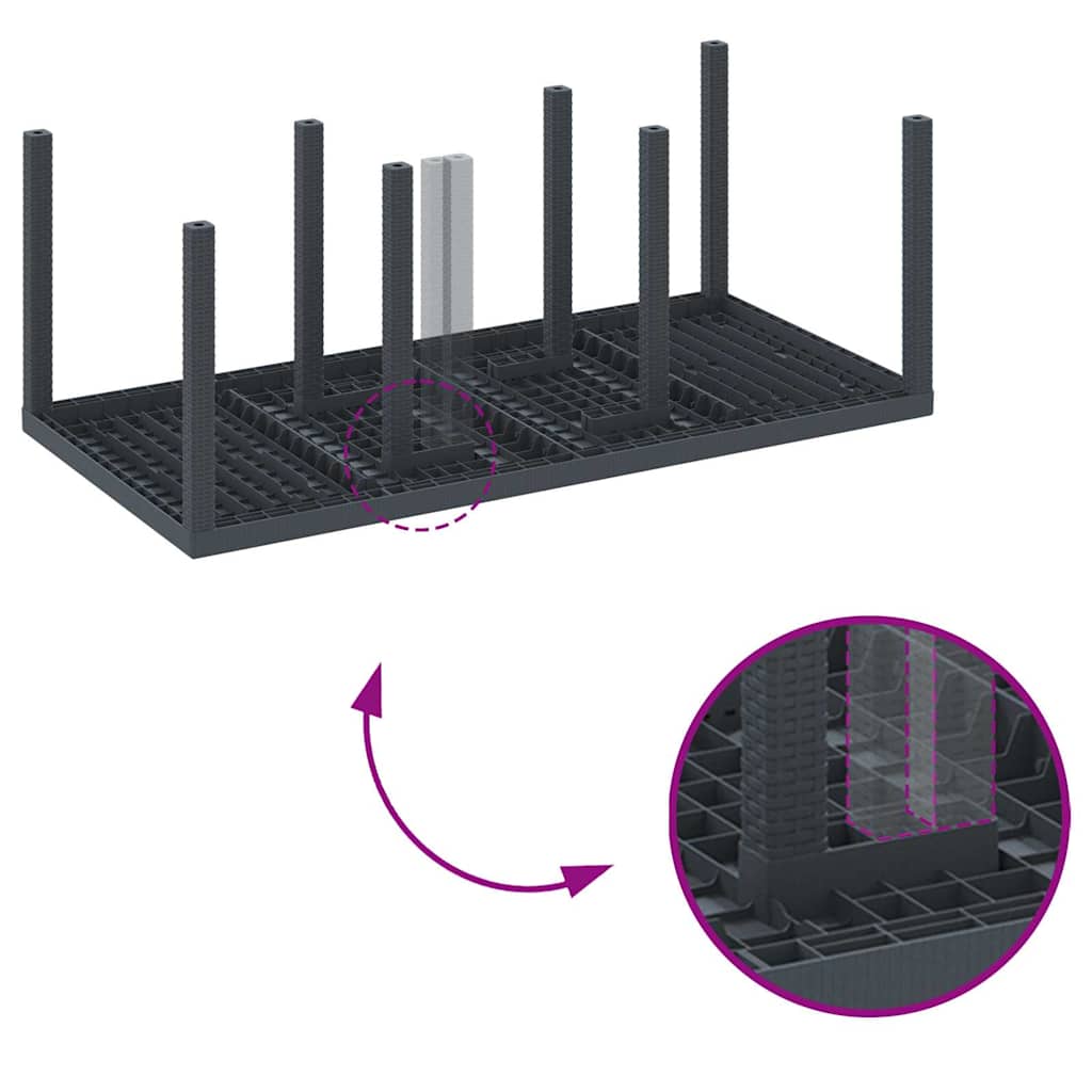 Have Spisebordssæt 9 pcs Antracit Polt rattan
